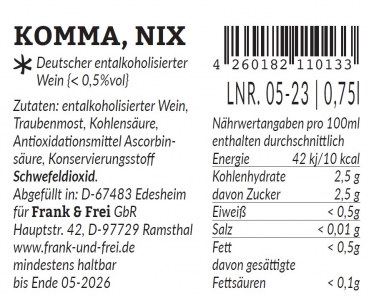 Zeit für neues - 3er PAKET ALKOHOLFREIER "KOMMA NIX"  (Versandkostenfrei)